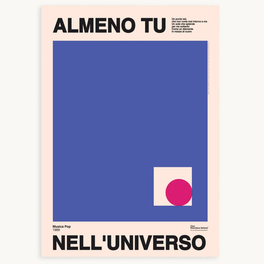 Poster 'Almeno tu nell'universo' - 50x70 cm
