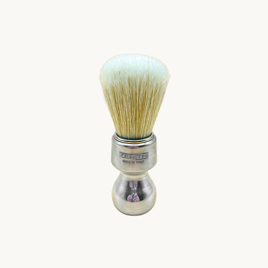 Pennello da barba con manico in alluminio